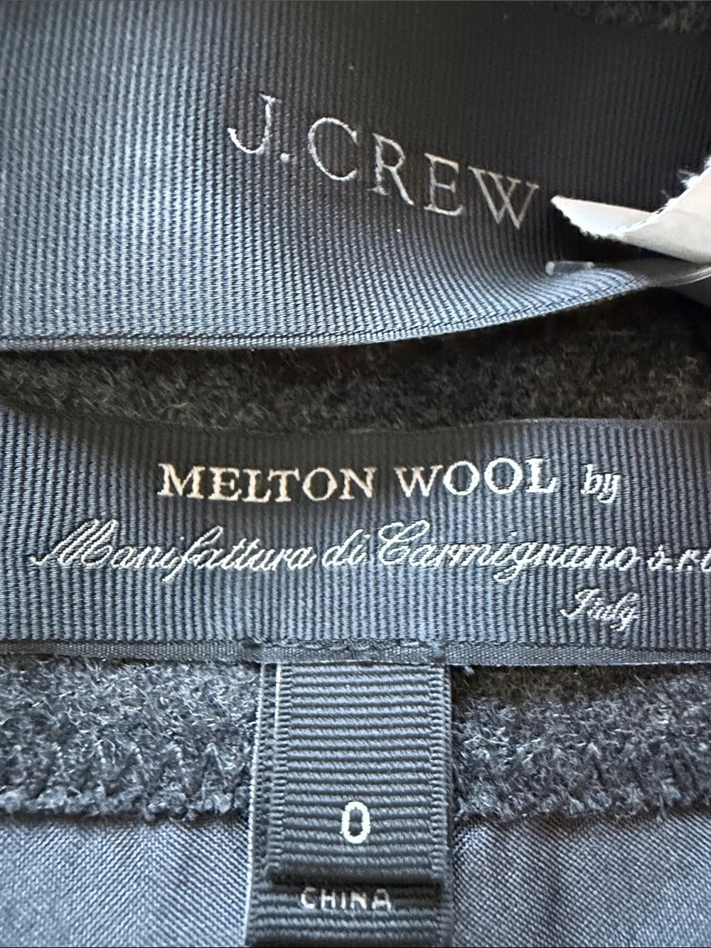 J. Crew Melton Double-Breasted Wool Peacoat - Charcoal Gray size 0 NWT - Picture 8 of 10